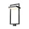 Z-Lite Luttrel 1 Light Outdoor Post Mount Fixture, Black & Sand Blast 566PHXLS-BK-LED - alternate 2